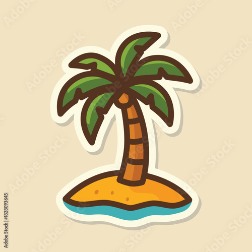 Palm Tree on Island
