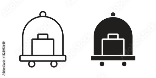 Hotel service icon line illustration background. icon concept vector