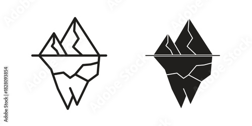 Iceberg icon line illustration background. icon concept vector
