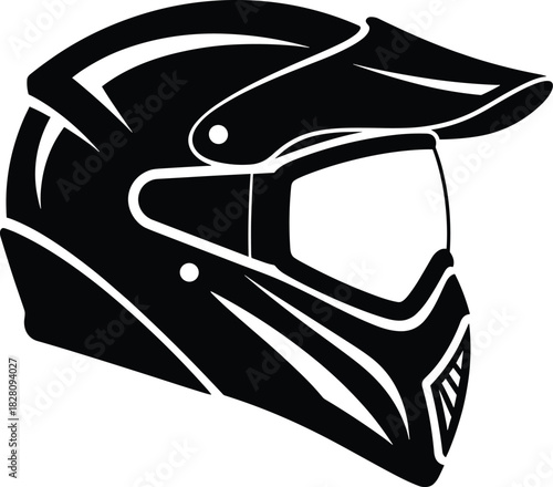 Black motocross helmet graphic with white visor dirt bike helmet motocross helmet, dirt bike helmet, motorcycle helmet, off road helmet, helmet, black helmet, white visor, protective gear, safety equi