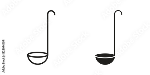 Ladle icon line illustration background. icon concept vector