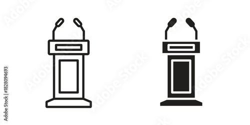 Lectern icon line illustration background. icon concept vector