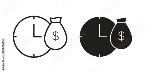 Long term investment icon line illustration background. icon concept vector