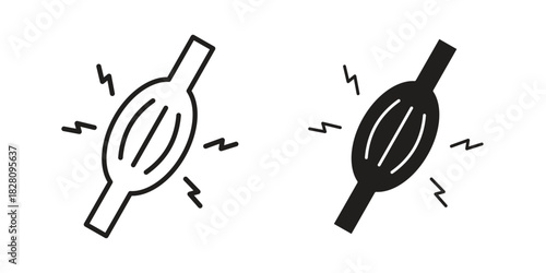 Myalgia icon line illustration background. icon concept vector