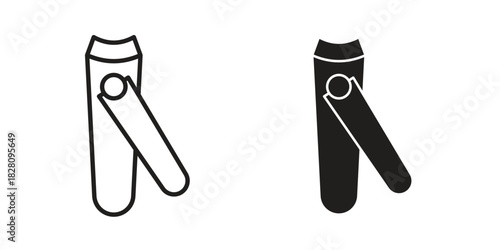 Nail clippers icon line illustration background. icon concept vector