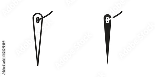 Needle icon line illustration background. icon concept vector