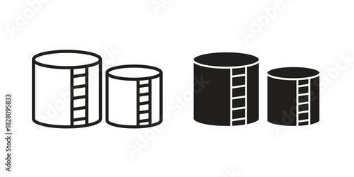 Oil storage icon line illustration background. icon concept vector