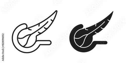 pancreas icon line illustration background. icon concept vector