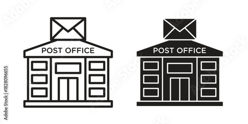 Post office icon line illustration background. icon concept vector