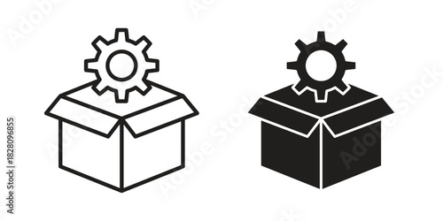 Product management icon line illustration background. icon concept vector