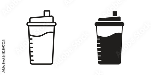Protein shake icon line illustration background. icon concept vector
