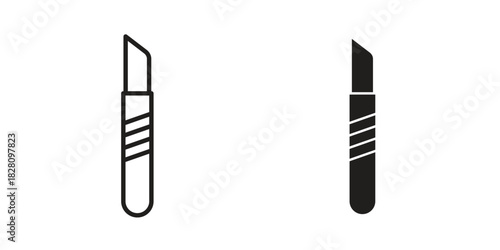 Scalpel icon line illustration background. icon concept vector