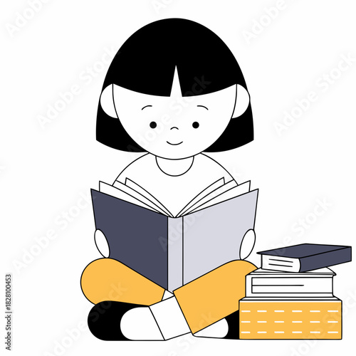 Girl Reading a Book