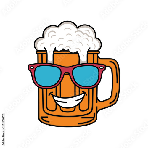 Beer Mug Character Vector illustration.eps