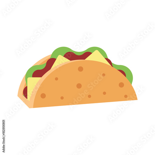 Flat Design Taco Vector illustration.eps