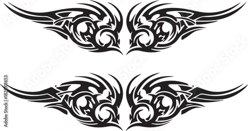 Crowing Rooster Chicken Black and White Mascot Logo