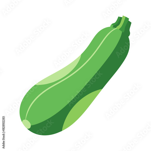 Vibrant zucchini illustration in a modern style for fresh produce and culinary design