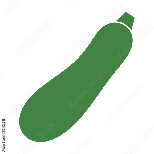 Zucchini illustration in a minimalist style for fresh produce and culinary design