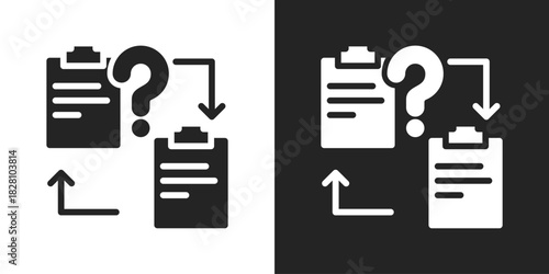 hypothesis Icon In Black And White Glyph Style