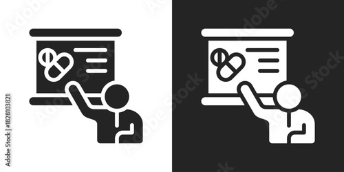 Testing Icon In Black And White Glyph Style