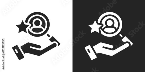 Prospect Icon In Black And White Glyph Style