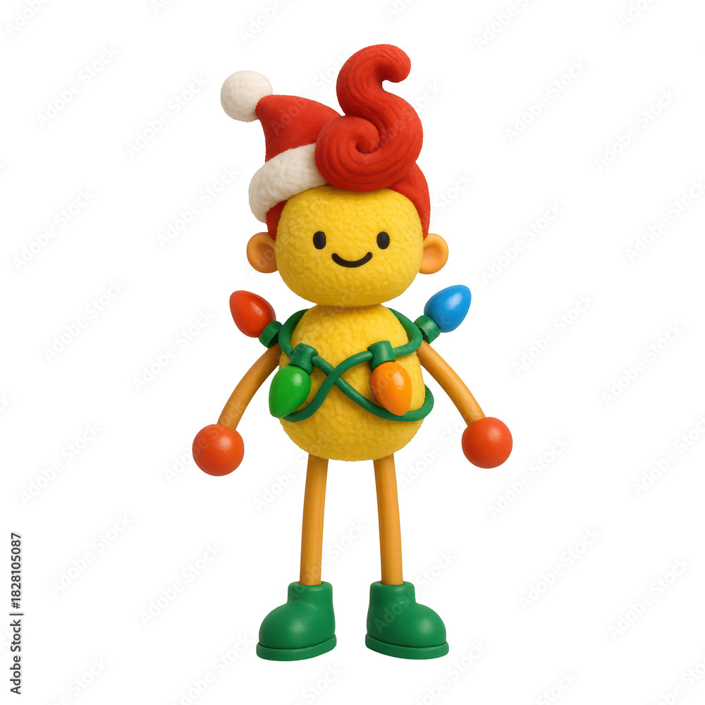 Fototapeta premium PNG Festive playful toy elf figure