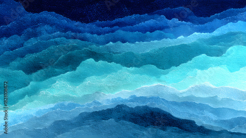 Fototapeta Naklejka Na Ścianę i Meble -  Blue azure turquoise abstract watercolor background for textures backgrounds and web banners design. Abstract background blue colors. Watercolor painting with turquoise sea waves pattern gradient