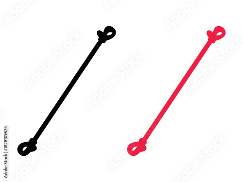 Two small bungee cords are displayed side-by-side on a white background.
