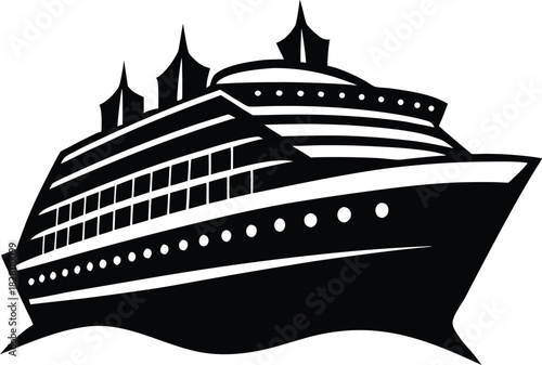 vector illustration of australian cruise ship