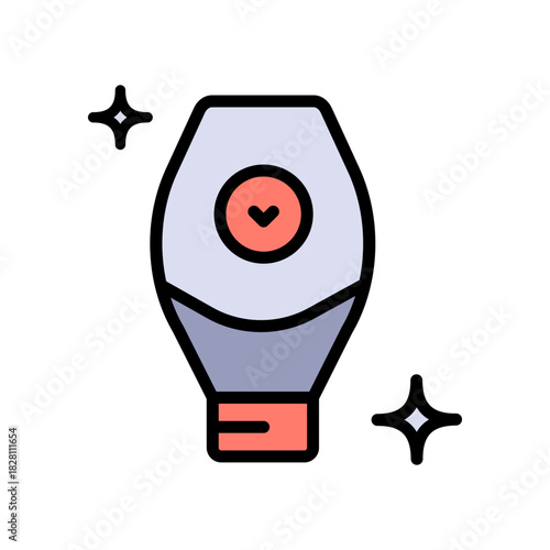 Cream, serum, lotion color icon. Cosmetics container or jar symbol. Skin care, body and face skin, moisturizer cream, lotion, serum. Vector isolated illustration.