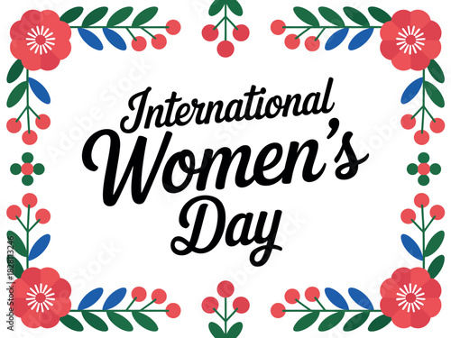 International Women's Day is celebrated with floral decorations.