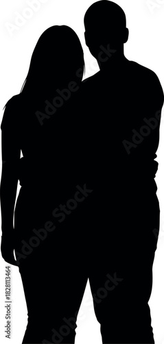 A man and woman embracing, symbolizing connection and unity in love.