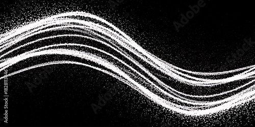 Abstract black and white background pattern with curve line shape waves and light texture for decoration or business backdrop