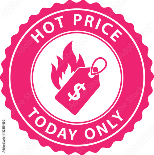 Hot price today only special limited time offer sale icon badge