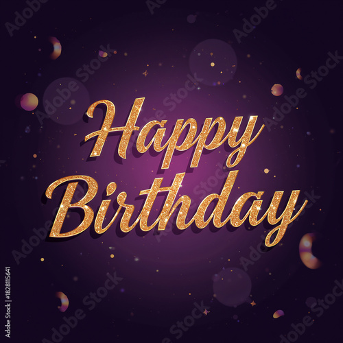 HAPPY BIRTHDAY WITH PURPLE BACKGROUND I ABTRACT WALLPAPER