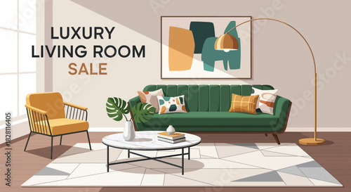 Elegant living room furniture sale with modern design and luxury decoration