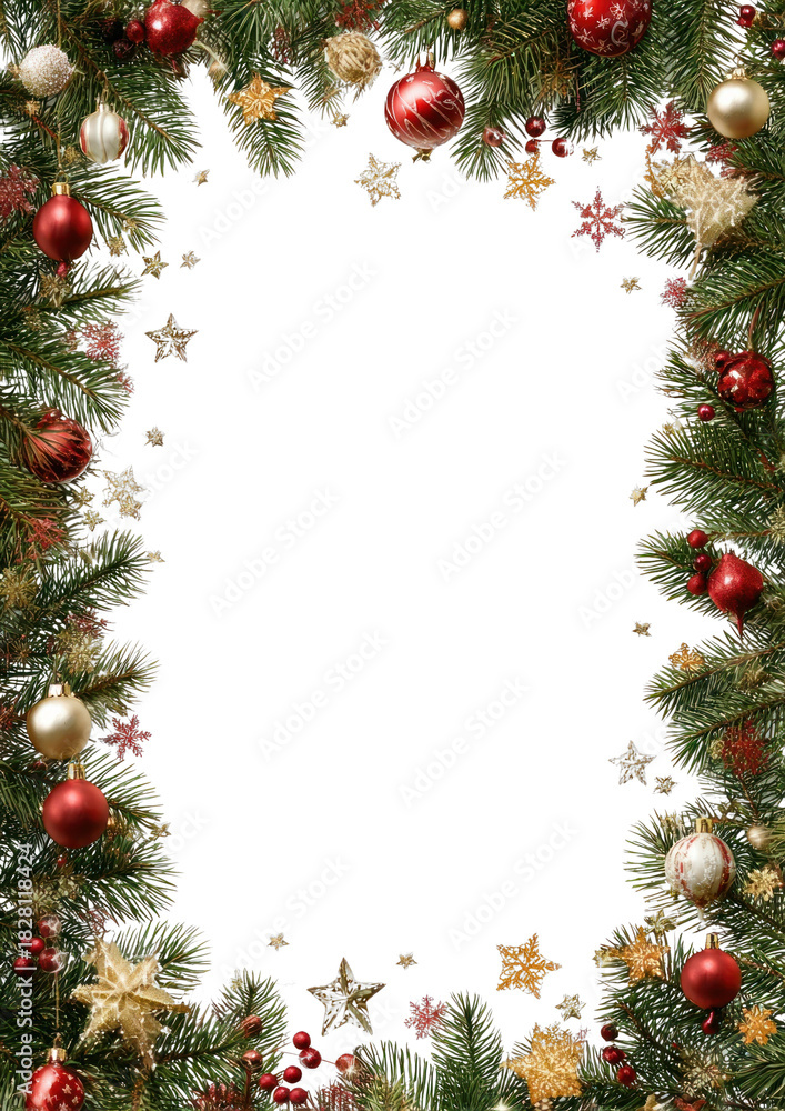Obraz premium PNG Festive Christmas border design