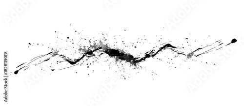 Vintage jig jag shapes artistic dots geometric elements elegant drawing texture. decorative paint splashes ink splatters liquid drops water stains and grunge splats vector.