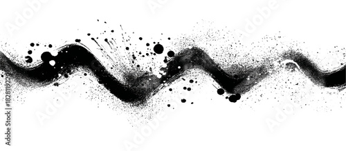 Vintage jig jag shapes artistic dots geometric elements elegant drawing texture. decorative paint splashes ink splatters liquid drops water stains and grunge splats vector.