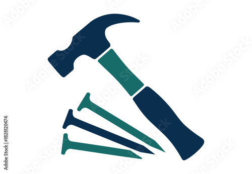 Hammer and nails are tools used for construction and repairs.