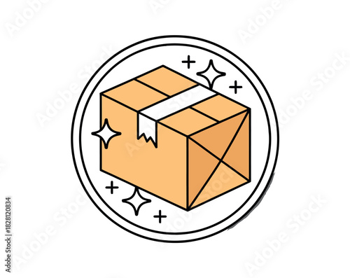 A sparkling parcel is packaged and ready for delivery.