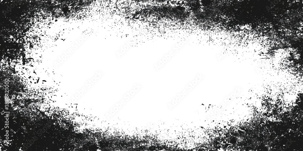 Fototapeta premium Distressed grunge frame background featuring texture .black border scratches splatter effects and ink stroke vector design .
