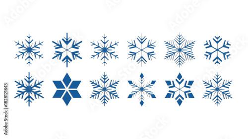 Elegant snowflake collection perfect for winter holiday designs