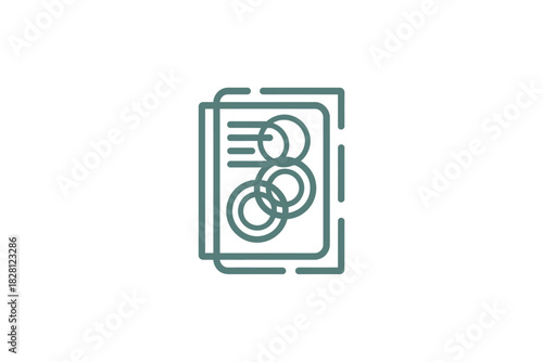 Abstract graphic illustration represents data and information analysis.