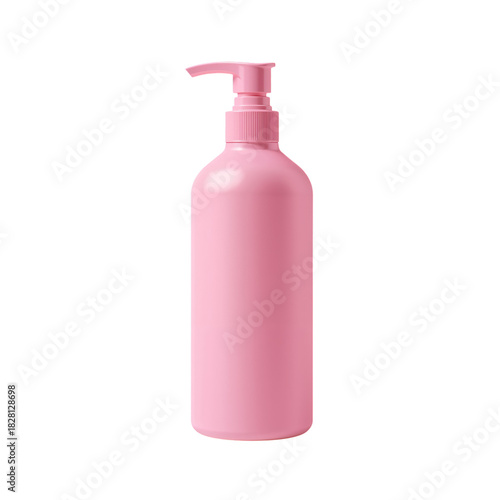 Pink Pump Bottle for Beauty or Personal Care Products in a Clean Setting