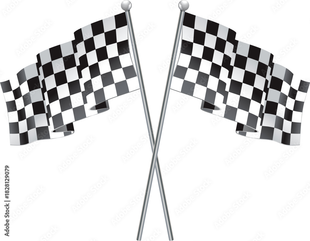 Fototapeta premium Racing Checkered Flags Finish