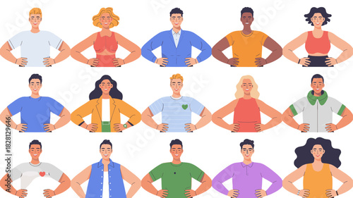 Diverse and inclusive collection of people, symbolizing community and solidarity.