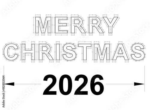 New Year 2026 blueprint - background