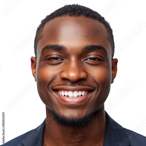 Portrait of a Smiling Man With an Engaging Expression and Clear Skin in a Stu...