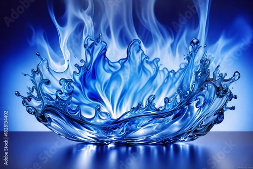 water splash isolated on white